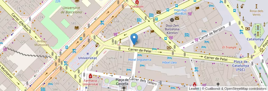 Mapa de ubicacion de Subway en İspanya, Catalunya, Barcelona, Barcelonès, Barcelona.