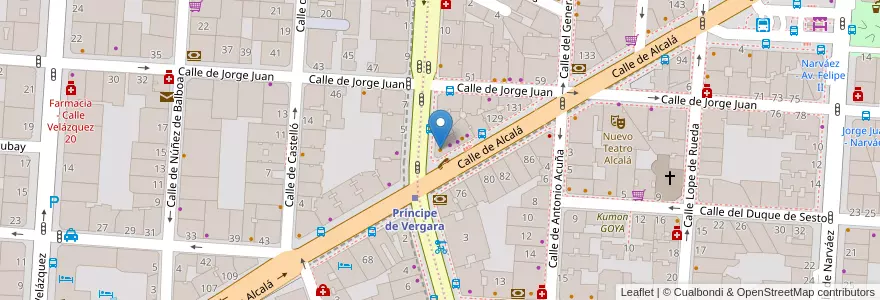 Mapa de ubicacion de Subway en 西班牙, Comunidad De Madrid, Comunidad De Madrid, Área Metropolitana De Madrid Y Corredor Del Henares, Madrid.