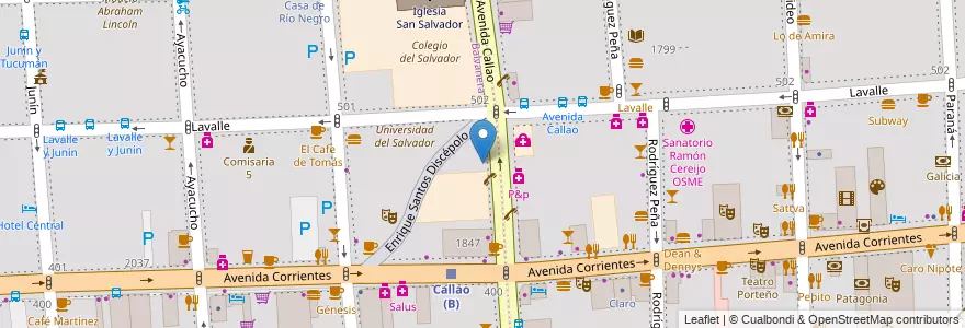 Mapa de ubicacion de Subway, Balvanera en Аргентина, Буэнос-Айрес, Буэнос-Айрес.