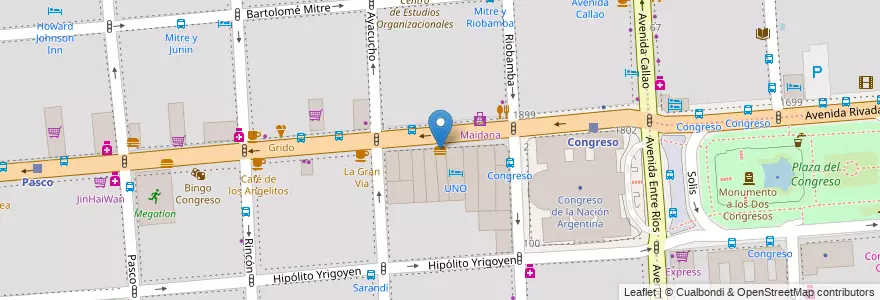 Mapa de ubicacion de Subway, Balvanera en الأرجنتين, Ciudad Autónoma De Buenos Aires, Comuna 3, Buenos Aires.