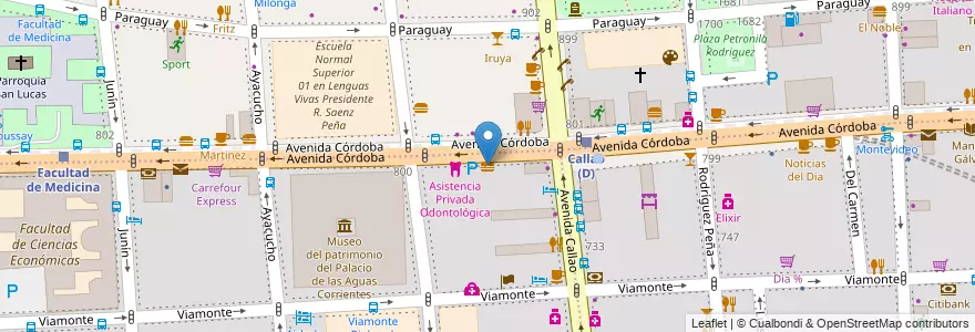 Mapa de ubicacion de Subway, Balvanera en Argentinië, Ciudad Autónoma De Buenos Aires, Buenos Aires.