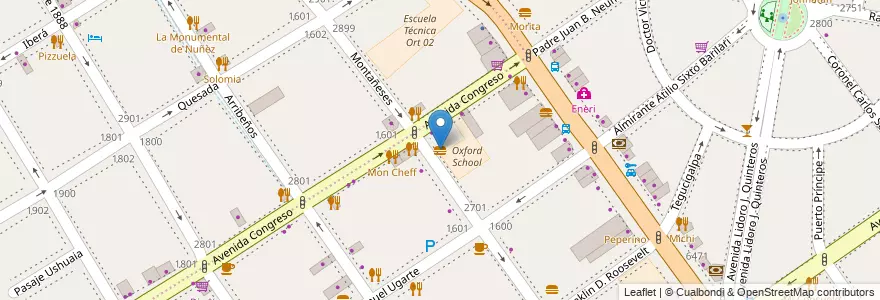 Mapa de ubicacion de Subway, Belgrano en Argentinië, Ciudad Autónoma De Buenos Aires, Buenos Aires, Comuna 13.
