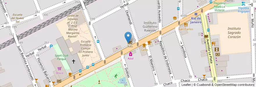 Mapa de ubicacion de Subway, Caballito en アルゼンチン, Ciudad Autónoma De Buenos Aires, ブエノスアイレス, Comuna 6.