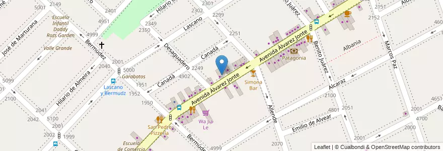 Mapa de ubicacion de Subway, Monte Castro en Argentina, Ciudad Autónoma De Buenos Aires, Buenos Aires, Comuna 10.