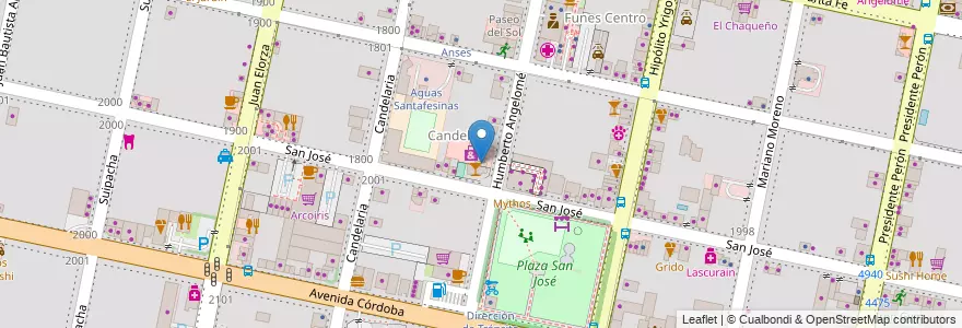 Mapa de ubicacion de Suescun Bienes Raíces en Argentinië, Santa Fe, Departamento Rosario, Municipio De Funes, Funes.
