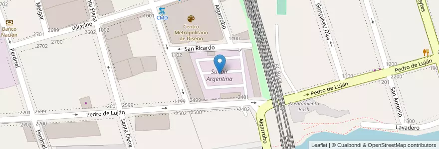 Mapa de ubicacion de Sullair Argentina, Barracas en アルゼンチン, Ciudad Autónoma De Buenos Aires, Partido De Avellaneda, Comuna 4, ブエノスアイレス.