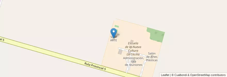 Mapa de ubicacion de SUM ARTE en Arjantin, Santa Fe, Departamento La Capital, Municipio De Monte Vera.