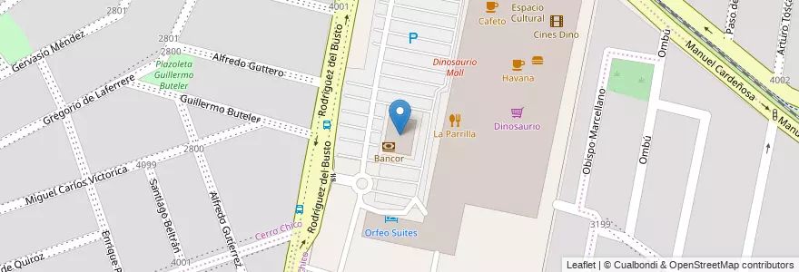 Mapa de ubicacion de SUM Dinosaurio en آرژانتین, Córdoba, Departamento Capital, Pedanía Capital, Córdoba, Municipio De Córdoba.