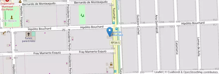 Mapa de ubicacion de SUM Eventos en آرژانتین, سانتافه, Departamento Rosario, Municipio De Funes, Funes.