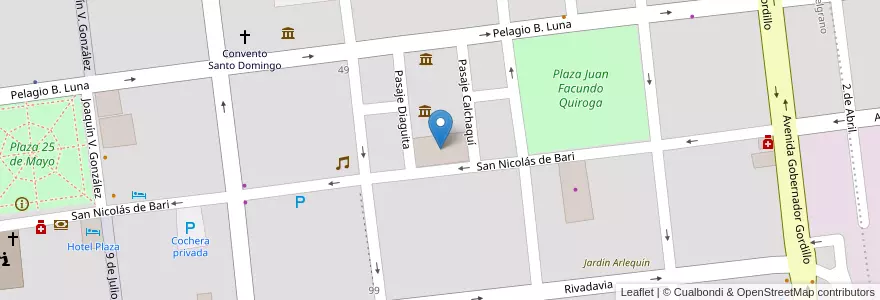 Mapa de ubicacion de SUM (Salon de Usos Multiples) Municipal en アルゼンチン, ラ・リオハ州, Departamento Capital, La Rioja.