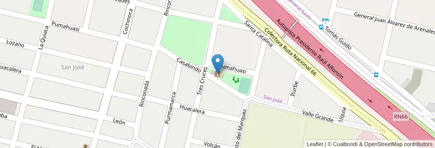 Mapa de ubicacion de SUM - Salón de Usos Múltiples en Arjantin, Jujuy, Departamento Palpalá, Municipio De Palpalá.