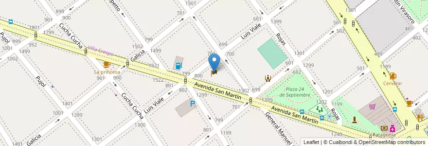 Mapa de ubicacion de Sumisol instrumentos musicales, Villa Crespo en Arjantin, Ciudad Autónoma De Buenos Aires, Buenos Aires, Comuna 6.