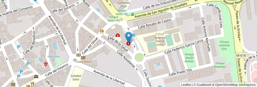 Mapa de ubicacion de SUMMA112 - SUAP Colmenar Viejo Sur. en Sepanyol, Comunidad De Madrid, Comunidad De Madrid, Cuenca Alta Del Manzanares, Colmenar Viejo.