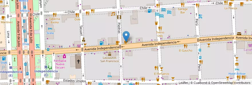 Mapa de ubicacion de Sumo, San Telmo en Arjantin, Ciudad Autónoma De Buenos Aires, Comuna 1, Buenos Aires.