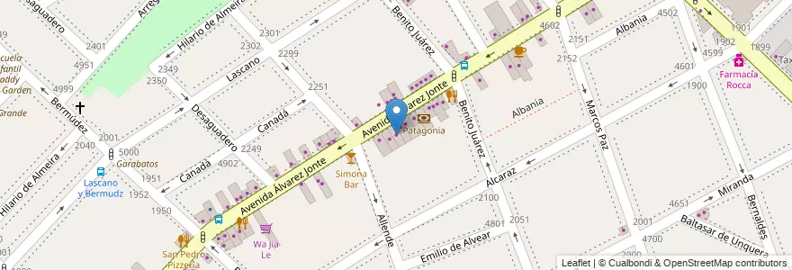 Mapa de ubicacion de Sun Flowers, Monte Castro en Argentina, Autonomous City Of Buenos Aires, Autonomous City Of Buenos Aires, Comuna 10.