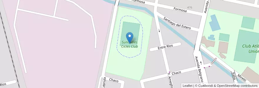 Mapa de ubicacion de Sunchales Cicles Club en Argentinien, Santa Fe, Departamento Castellanos, Municipio De Sunchales.