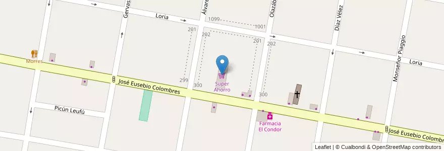 Mapa de ubicacion de Super Ahorro en アルゼンチン, ブエノスアイレス州, Partido De Lomas De Zamora, Lomas De Zamora.