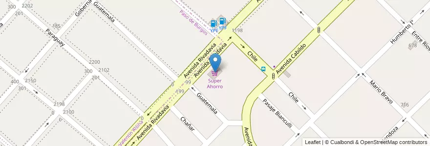 Mapa de ubicacion de Super Ahorro en Arjantin, Buenos Aires, Partido De Avellaneda, Piñeyro.