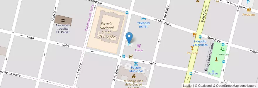 Mapa de ubicacion de Super Alvear en الأرجنتين, سانتا في, إدارة العاصمة, سانتا في العاصمة, سانتا في.
