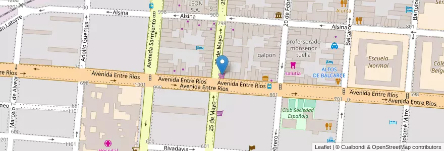 Mapa de ubicacion de Super Casa Mena en الأرجنتين, Salta, Capital, Municipio De Salta, Salta.