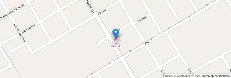 Mapa de ubicacion de Super Girasol en アルゼンチン, ブエノスアイレス州, Partido De Almirante Brown, Malvinas Argentinas.