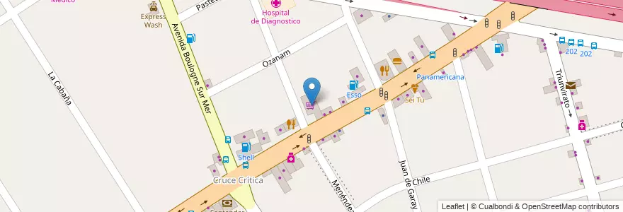 Mapa de ubicacion de Super Ideal Market en Argentina, Buenos Aires, Partido De Tigre, Don Torcuato.