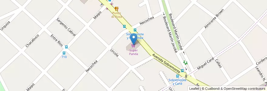 Mapa de ubicacion de Super Panda en Arjantin, Buenos Aires, Partido De San Fernando.