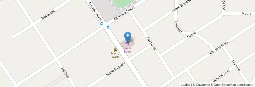 Mapa de ubicacion de Super Peko en Argentina, Buenos Aires, Partido De Malvinas Argentinas, Pablo Nogués.
