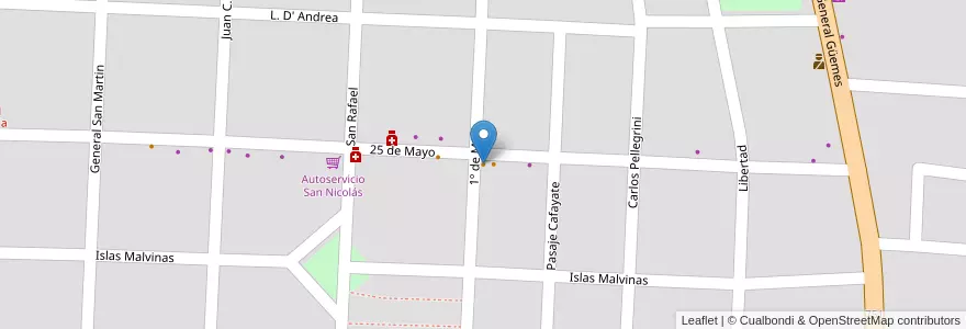 Mapa de ubicacion de Super pollo en Argentine, Salta, Chicoana, Municipio De El Carril, El Carril.