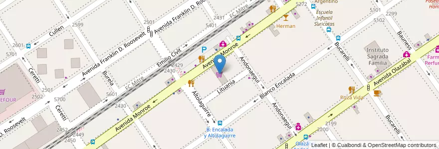Mapa de ubicacion de Super Todo, Villa Urquiza en Аргентина, Буэнос-Айрес, Comuna 12, Буэнос-Айрес.