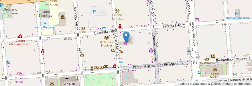 Mapa de ubicacion de Super Vea en Argentinië, San Juan, Chili, Capital.