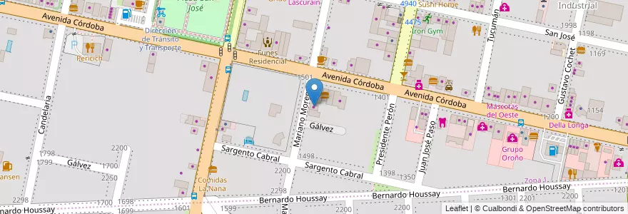 Mapa de ubicacion de Super Verde en Argentinië, Santa Fe, Departamento Rosario, Municipio De Funes, Funes.