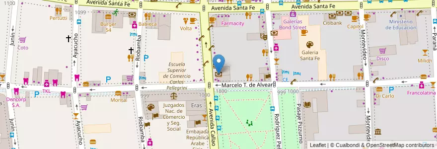 Mapa de ubicacion de Super Vielle, Recoleta en Аргентина, Буэнос-Айрес, Comuna 2, Буэнос-Айрес.