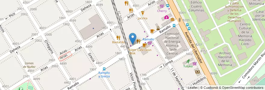 Mapa de ubicacion de Súper Wok, Nuñez en آرژانتین, Ciudad Autónoma De Buenos Aires, Buenos Aires, Comuna 13.
