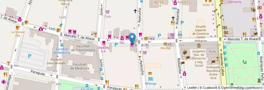 Mapa de ubicacion de Superdental, Recoleta en アルゼンチン, Ciudad Autónoma De Buenos Aires, Comuna 2, ブエノスアイレス.