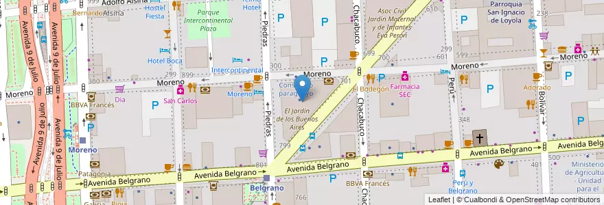 Mapa de ubicacion de Superintendencia de Seguros de la Nación, Montserrat en 阿根廷, Ciudad Autónoma De Buenos Aires, Comuna 1, 布宜诺斯艾利斯.