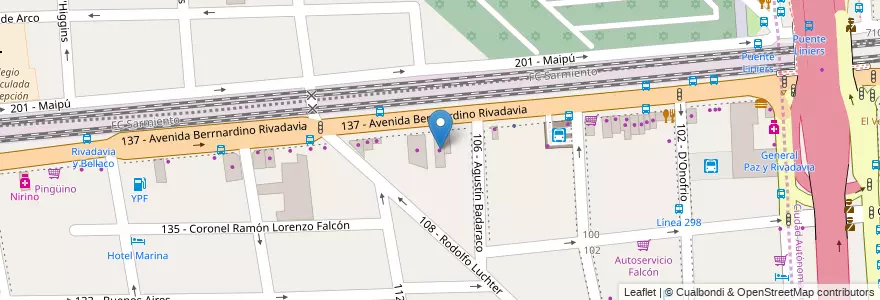Mapa de ubicacion de Supermaq en آرژانتین, استان بوئنوس آیرس, Partido De Tres De Febrero, Ciudadela.