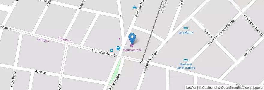 Mapa de ubicacion de SuperMarket en Аргентина, Кордова, Departamento Punilla, Pedanía Dolores, Municipio De Capilla Del Monte, Capilla Del Monte.