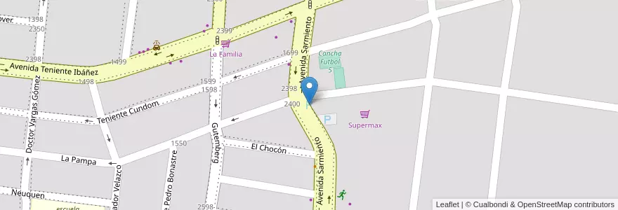 Mapa de ubicacion de Supermax en アルゼンチン, コリエンテス州, Departamento Capital, Corrientes, Corrientes.