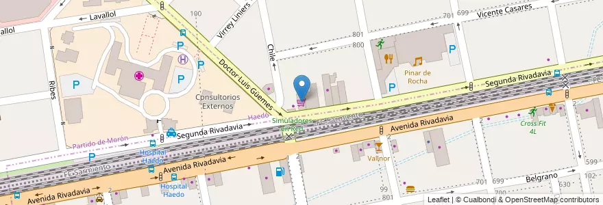 Mapa de ubicacion de Supermecado La Familia II en Аргентина, Буэнос-Айрес, Partido De La Matanza, Ramos Mejía, Villa Sarmiento.