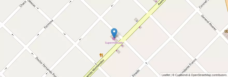 Mapa de ubicacion de Supermercado en アルゼンチン, ブエノスアイレス州, Partido De Quilmes, Bernal.