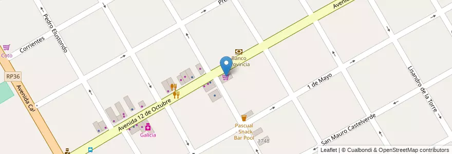 Mapa de ubicacion de Supermercado en 阿根廷, 布宜诺斯艾利斯省, Partido De Quilmes, Quilmes.