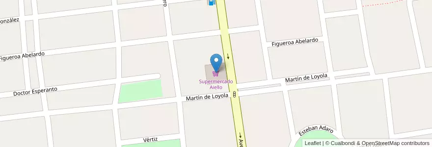 Mapa de ubicacion de Supermercado Aiello en 阿根廷, San Luis, Juan Martín De Pueyrredón, Municipio De San Luis, San Luis.