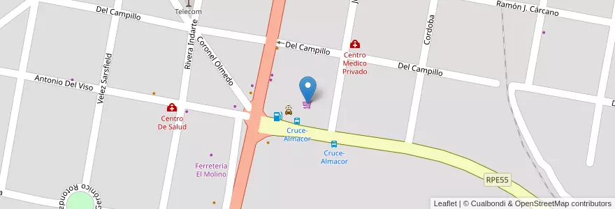 Mapa de ubicacion de Supermercado Almacor en Argentina, Córdoba, Departamento Punilla, Pedanía Rosario, Municipio De Bialet Massé, Bialet Massé.