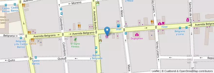Mapa de ubicacion de Supermercado, Almagro en Argentina, Ciudad Autónoma De Buenos Aires, Comuna 5, Buenos Aires.