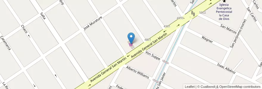 Mapa de ubicacion de Supermercado Amanda en الأرجنتين, بوينس آيرس, Partido De Almirante Brown, Rafael Calzada.