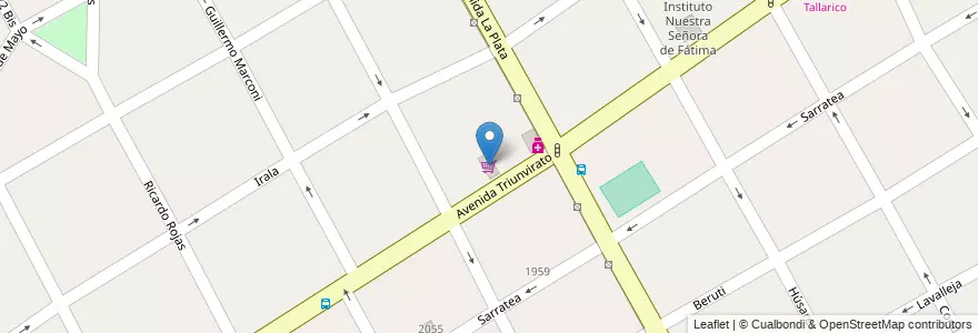 Mapa de ubicacion de Supermercado Amor en アルゼンチン, ブエノスアイレス州, Partido De Quilmes, Quilmes.