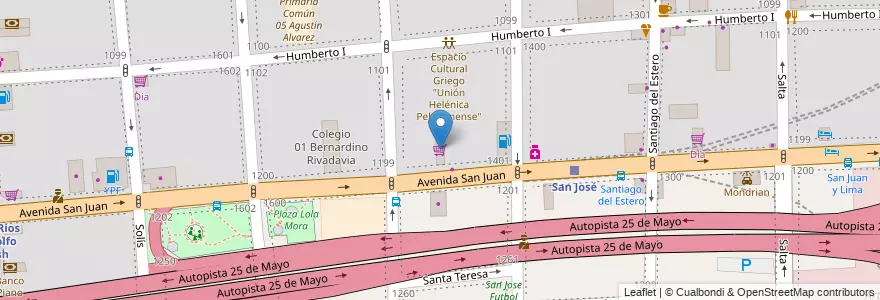 Mapa de ubicacion de SuperMercado Botao, Constitucion en Argentinië, Ciudad Autónoma De Buenos Aires, Comuna 1, Buenos Aires.