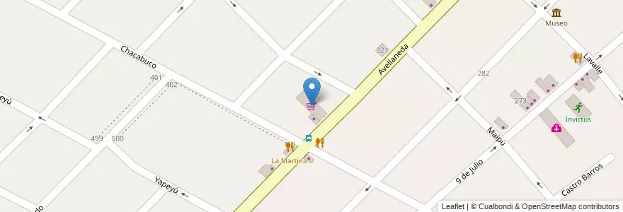 Mapa de ubicacion de Supermercado Carolina en アルゼンチン, ブエノスアイレス州, Partido De Quilmes, Bernal.