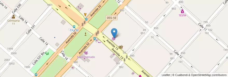 Mapa de ubicacion de Supermercado, Casco Urbano en アルゼンチン, ブエノスアイレス州, Partido De La Plata.